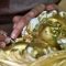 Puttying the decorative frame of Our Lady of the Port from the Dubrovnik Cathedral, 2013, photo by: Petra Farac, Croatian Conservation Institute Photo Archive