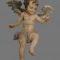 Varaždin, Church of St. John the Baptist, High altar of St. John the Baptist, sculpture of an angel, condition during conservation