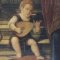 Detail of the painting, before the treatment