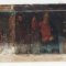 A panel of the predella, before conservation