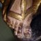 Detail of St. Peter’s right foot, before treatment