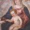 Detail of the painting with the Madonna and Child Jesus, before the treatment