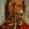  Vittore Carpaccio, Poliptih sv. Martina. Detalj slike sv. Pavla. Pogrešno pozicionirani fragmenti izvornog oslika iz zahvata konsolidacije voskom. Fotografija:  A. Kotlar, 2007. (fototeka HRZ-a)
