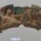 Gustav ili Ernst Klimt, „Anđeli 1”. Stanje nakon podlaganja novim platnom i rekonstrukcije nedostajućih dijelova nosioca i podloge
