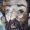 Detalj lica Sv. Pavla tijekom uklanjanja preslika