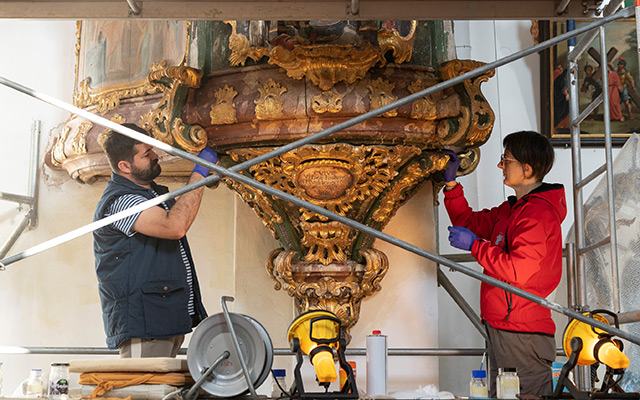 Konzervatorsko-restauratorski radovi na propovjedaonici F. A. Strauba u župnoj crkvi Pohoda Marijina u Mariji Gorici