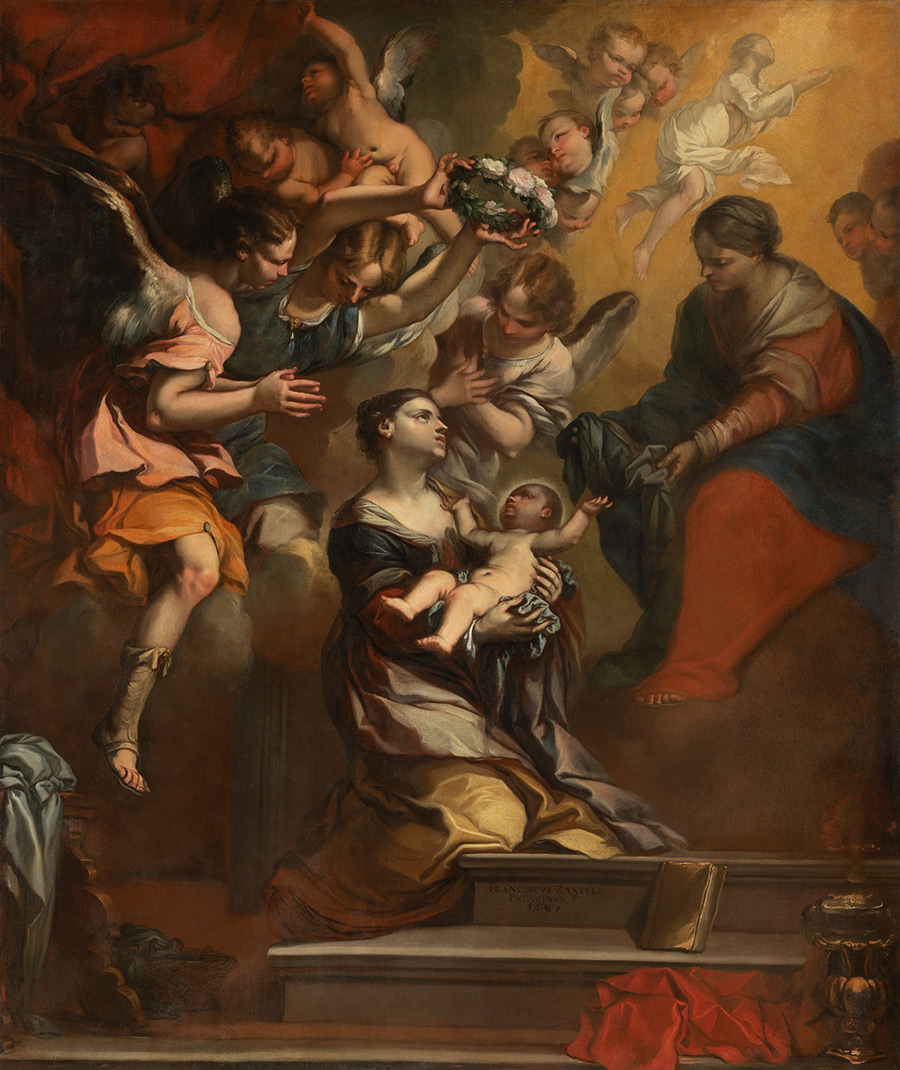 "Mistična vizija sv. Ruže Limske" Francesca Zanelle iz crkve sv. Marije Milosrdnice u Bujama