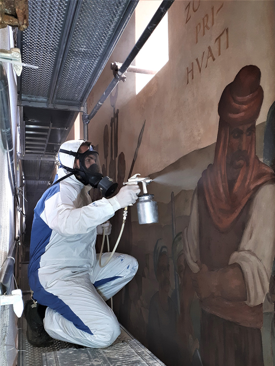 Konzervatorsko-restauratorski radovi na zidnim slikama Vjekoslava Paraća u crkvi Uznesenja Blažene Djevice Marije u Klisu